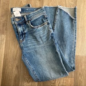 NWT Ann Taylor Loft crop frayed jeans size XS